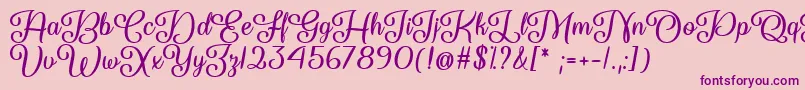 Шрифт So Damn Beautiful   – фиолетовые шрифты на розовом фоне