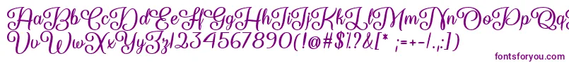 Шрифт So Damn Beautiful   – фиолетовые шрифты на белом фоне