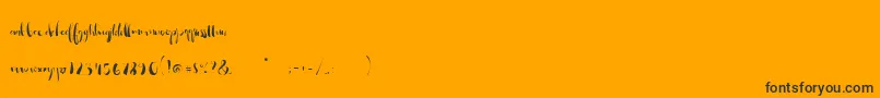 So Lovely Alt Font – Black Fonts on Orange Background