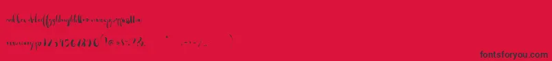 So Lovely Alt Font – Black Fonts on Red Background
