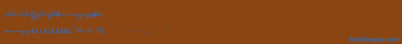 So Lovely Alt Font – Blue Fonts on Brown Background