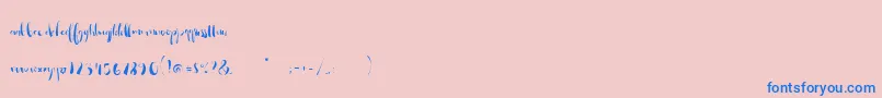 Fonte So Lovely Alt – fontes azuis em um fundo rosa