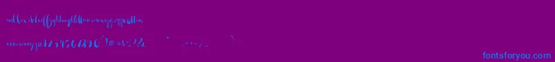 So Lovely Alt Font – Blue Fonts on Purple Background