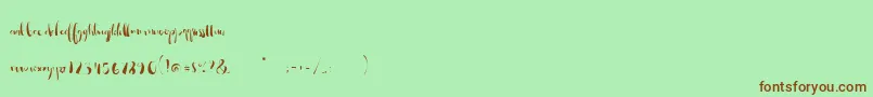 So Lovely Alt Font – Brown Fonts on Green Background