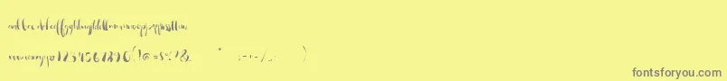 So Lovely Alt Font – Gray Fonts on Yellow Background