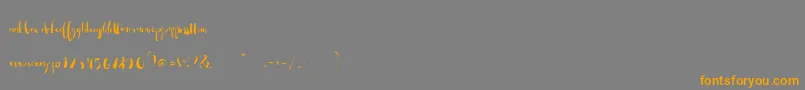 So Lovely Alt Font – Orange Fonts on Gray Background