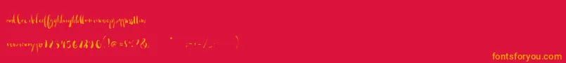 So Lovely Alt Font – Orange Fonts on Red Background