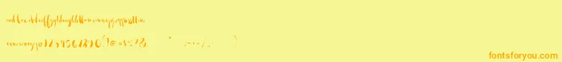 So Lovely Alt Font – Orange Fonts on Yellow Background