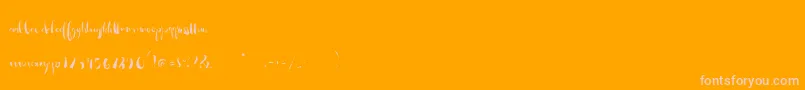 So Lovely Alt Font – Pink Fonts on Orange Background