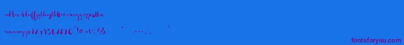 So Lovely Alt Font – Purple Fonts on Blue Background