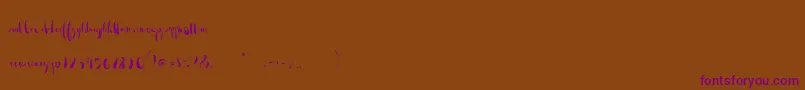 So Lovely Alt Font – Purple Fonts on Brown Background