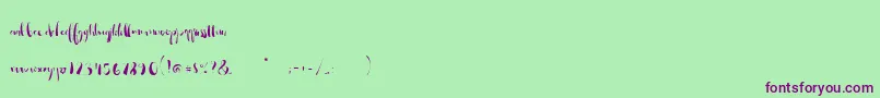 So Lovely Alt Font – Purple Fonts on Green Background