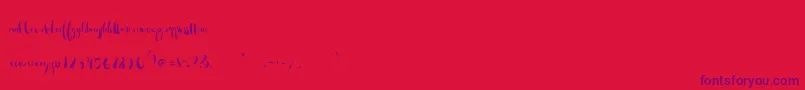 Fonte So Lovely Alt – fontes roxas em um fundo vermelho