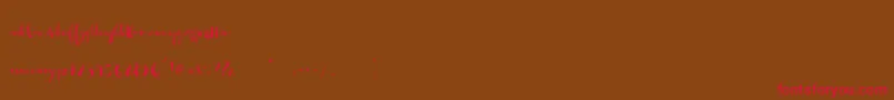 So Lovely Alt Font – Red Fonts on Brown Background