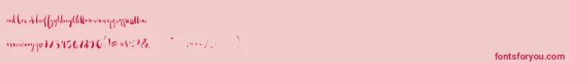 フォントSo Lovely Alt – ピンクの背景に赤い文字