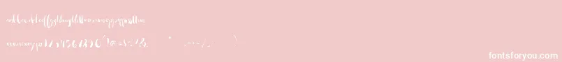 So Lovely Alt Font – White Fonts on Pink Background