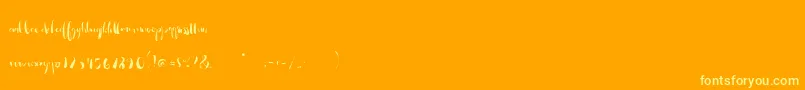 So Lovely Alt Font – Yellow Fonts on Orange Background