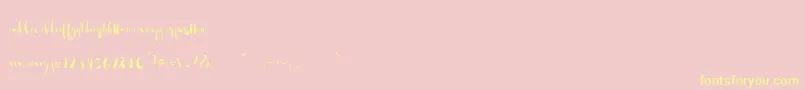 So Lovely Alt Font – Yellow Fonts on Pink Background