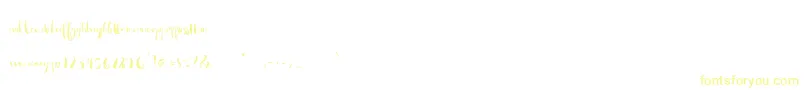So Lovely Alt Font – Yellow Fonts on White Background