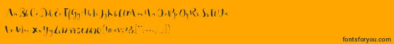 So Lovely-Schriftart – Schwarze Schriften auf orangefarbenem Hintergrund