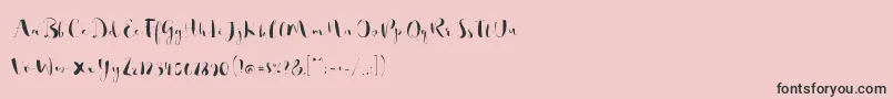 So Lovely-fontti – mustat fontit vaaleanpunaisella taustalla