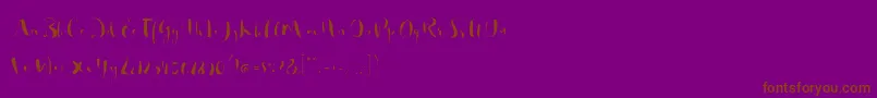 So Lovely-Schriftart – Braune Schriften auf violettem Hintergrund