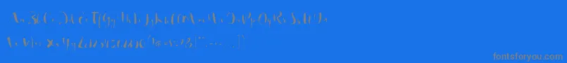 フォントSo Lovely – 青い背景に灰色の文字