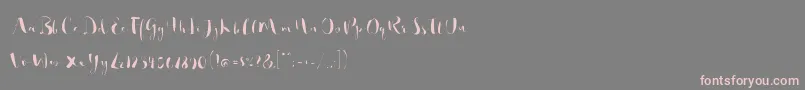 フォントSo Lovely – 灰色の背景にピンクのフォント