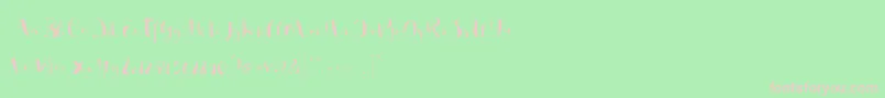 フォントSo Lovely – 緑の背景にピンクのフォント