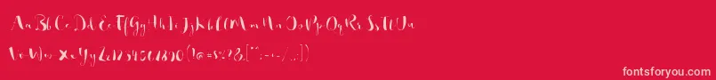 フォントSo Lovely – 赤い背景にピンクのフォント