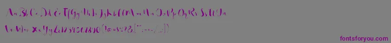 Шрифт So Lovely – фиолетовые шрифты на сером фоне