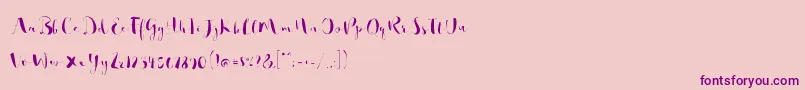 So Lovely Font – Purple Fonts on Pink Background