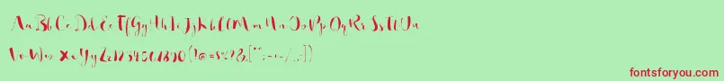 So Lovely Font – Red Fonts on Green Background