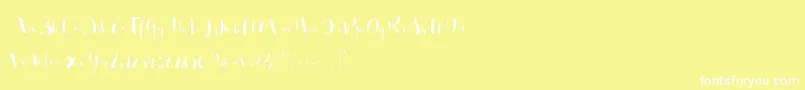 フォントSo Lovely – 黄色い背景に白い文字