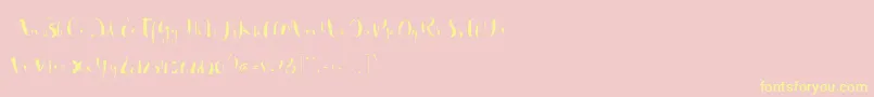 Шрифт So Lovely – жёлтые шрифты на розовом фоне