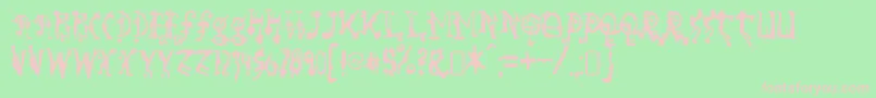 so run down Font – Pink Fonts on Green Background