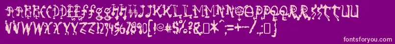 so run down Font – Pink Fonts on Purple Background