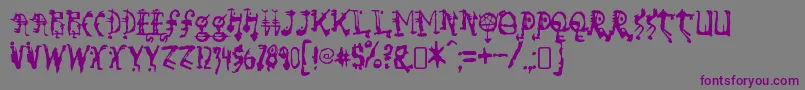 Шрифт so run down – фиолетовые шрифты на сером фоне