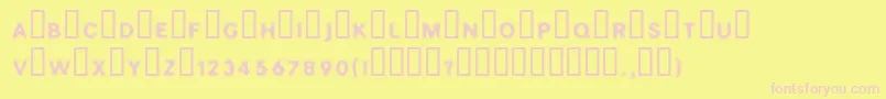 SOAK-fontti – vaaleanpunaiset fontit keltaisella taustalla