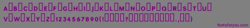 Шрифт SOAK – фиолетовые шрифты на сером фоне