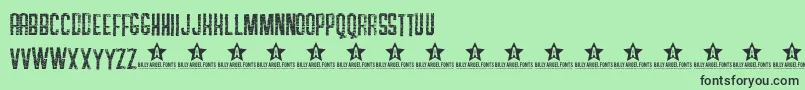 SOAPS    Font – Black Fonts on Green Background