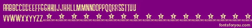 fuente SOAPS    – Fuentes Amarillas Sobre Fondo Morado