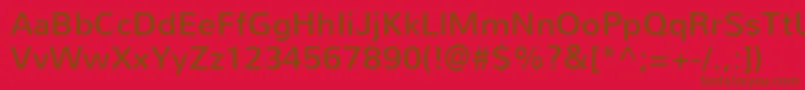 NunitoRegular Font – Brown Fonts on Red Background
