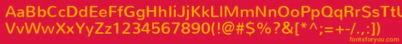 NunitoRegular Font – Orange Fonts on Red Background