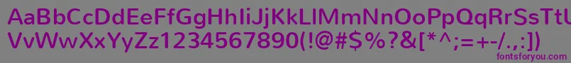 NunitoRegular Font – Purple Fonts on Gray Background
