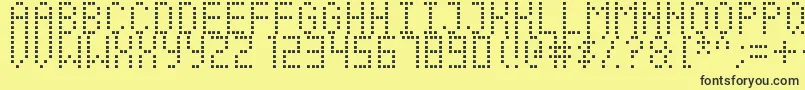 Soccer Scoreboard Font – Black Fonts on Yellow Background