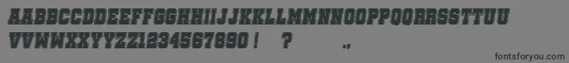 SoccerLeagueCollege Italic Font – Black Fonts on Gray Background