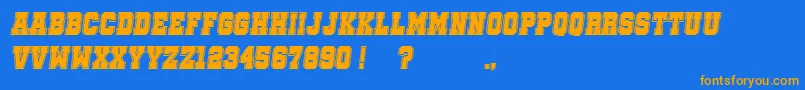 More about SoccerLeagueCollege Italic Font SoccerLeagueCollege Italic Font – Orange Fonts on Blue Background