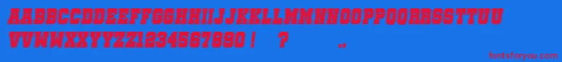 Police SoccerLeagueCollege Italic – polices rouges sur fond bleu
