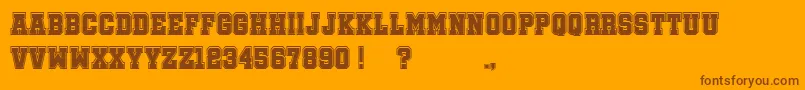 SoccerLeagueCollege Font – Brown Fonts on Orange Background